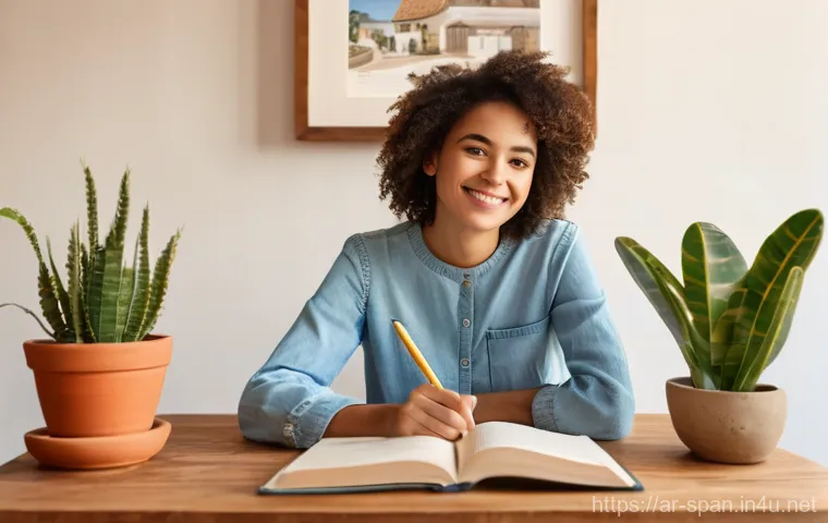 스페인어 혼자 공부하는 법 - **Prompt 1: Focused Language Learner at Home**
    "A bright, naturally lit indoor scene featuring a...