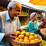 스페인어권에서 은퇴 생활 - **Prompt:** A vibrant, photorealistic image of a contented retired Arab couple, both in their late 6...