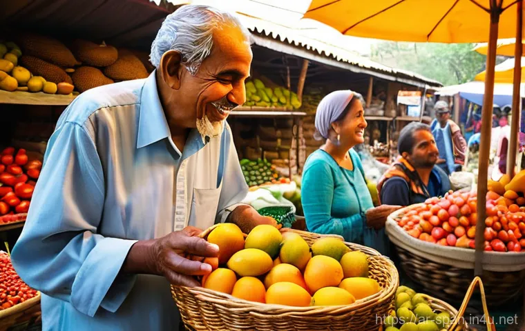 스페인어권에서 은퇴 생활 - **Prompt:** A vibrant, photorealistic image of a contented retired Arab couple, both in their late 6...